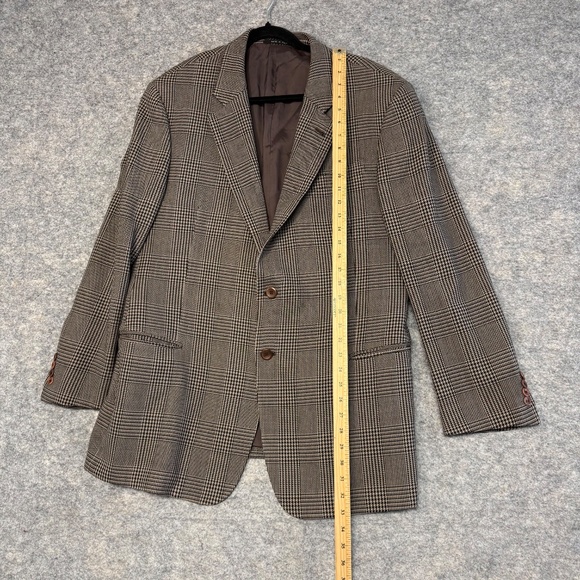 Armani Collezioni Academia Brown Glen Plaid Wool Sport Coat Blazer - Picture 6 of 11